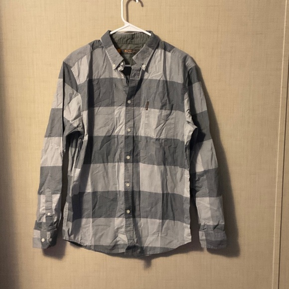 Ben Sherman Blue and Gray Checkered Shirt - Picture 1 of 5